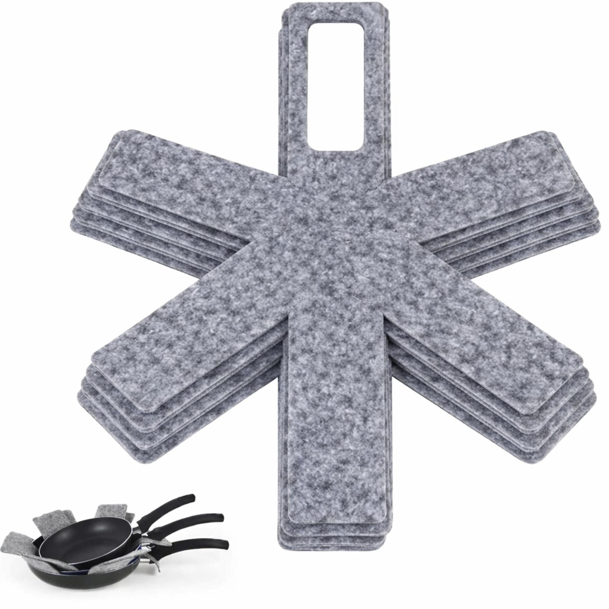 Lot de 5 Séparateurs de Poêle en Feutre - Protection Anti-Rayures