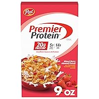 Vista 1 de Post Premier Protein - Cereal de almendras con bayas mixtas, cereales ricos en proteínas, desayuno o aperitivo rico en proteínas hecho con bayas
