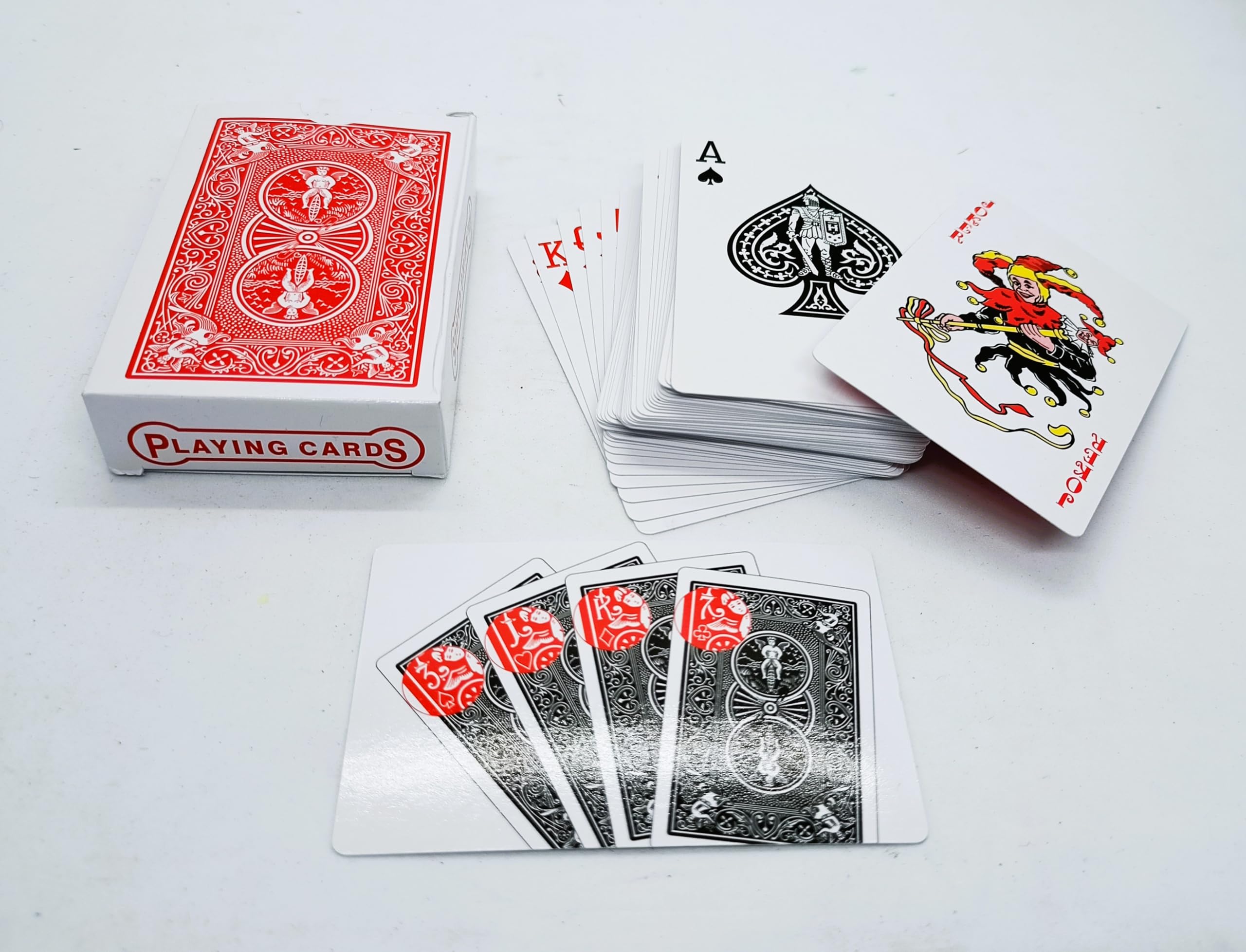 WIZERDY Marked Deck Bicycle Design - Red | Spy Marked Playing Cards for Magic & Mentalism | Magic Trick Props with Bonus Double Back Card | Easy to Learn | Bridge Size-image-2