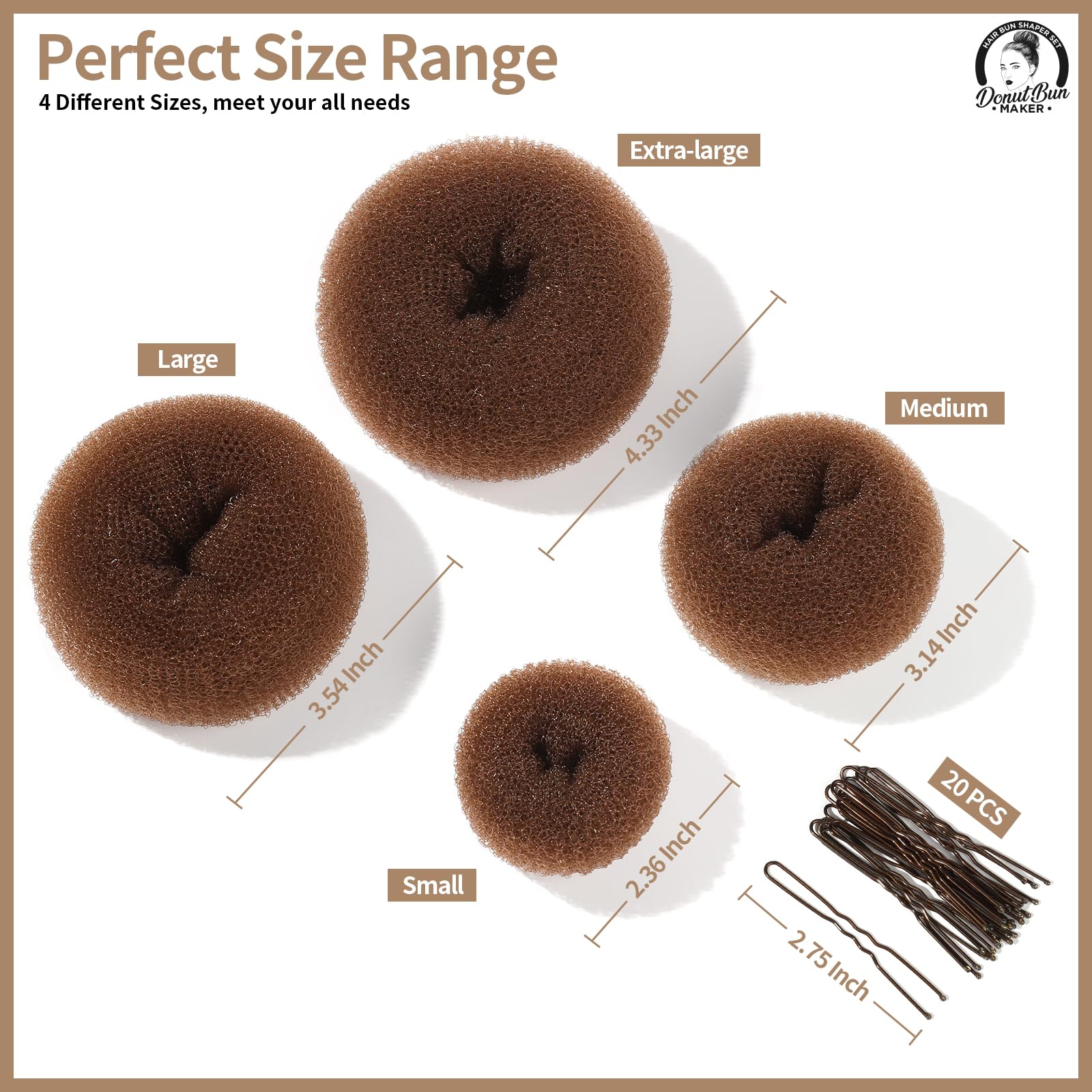 Teenitor Hair Buns - Cute Kids Hair Donuts -2