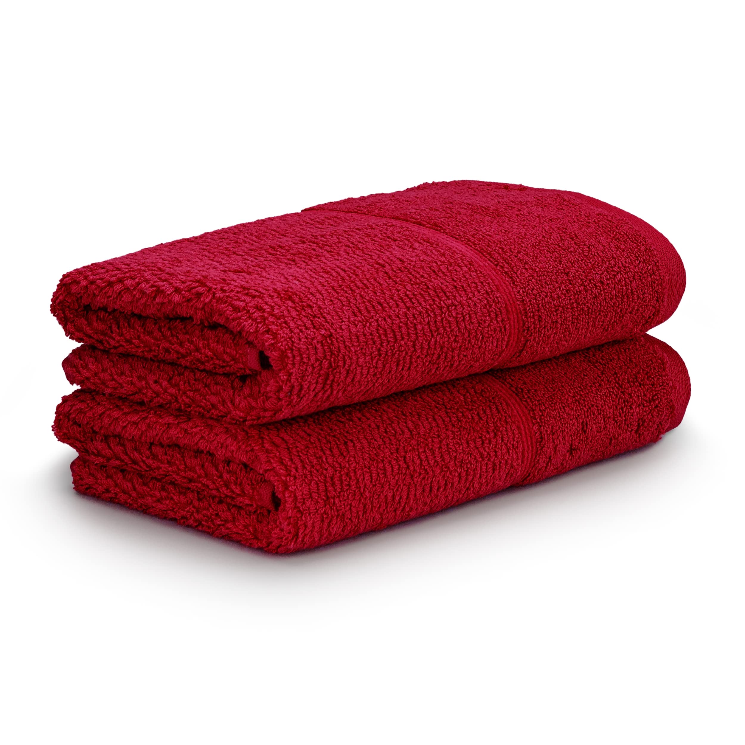 Frottana Pearl hand towel 50 x 100 cm made of 100% cotton, ruby 2er set