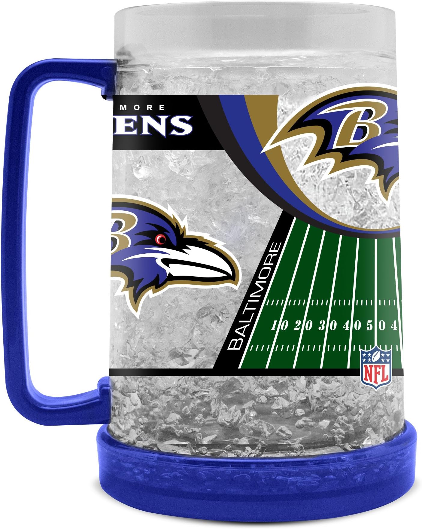 Duck House Sports NFL Crystal Freezer Mug | Double-Wall Insulation for Cold Drinks | Refreezable | BPA-Free | 16oz