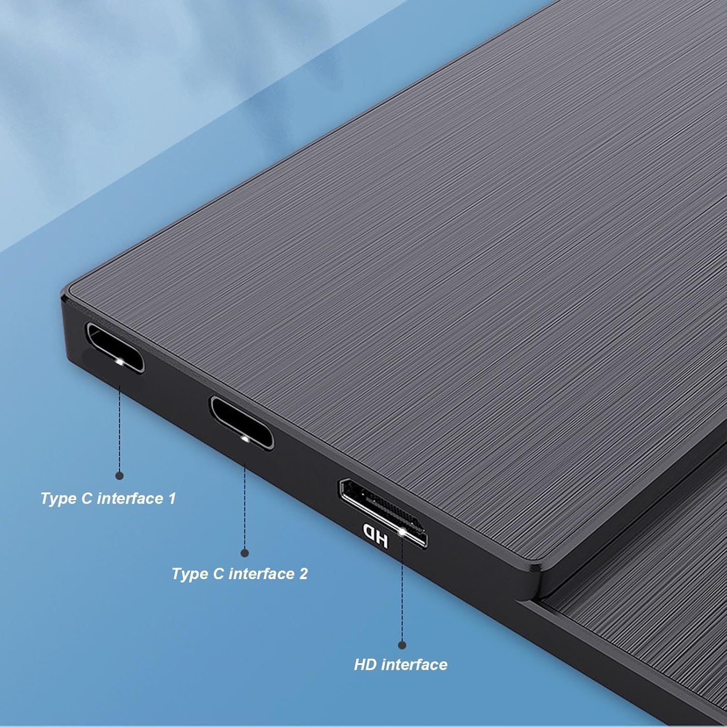 Portable Monitor, 18in 2.5K 2560x1600P IPS 144Hz Laptop Monitor, HDMI, Type C, Micro USB, 3.5mm Aux Interface, Portable Display Screen Extender for Laptop PC - Image 6