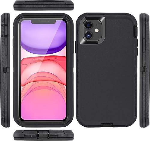 Miniatura 5 de DHCALL Funda para iPhone 11 61 pulgadas con 2 protectores de pantalla de vidrio templado protección resistente contra caídas de grado militar de