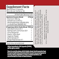 Vista 2 de Nattokinase 2000 FU – Nitric Oxide Booster with Beet Root, Lumbrokinase & Bromelain for circulation, blood flow and vascular support. High-potency