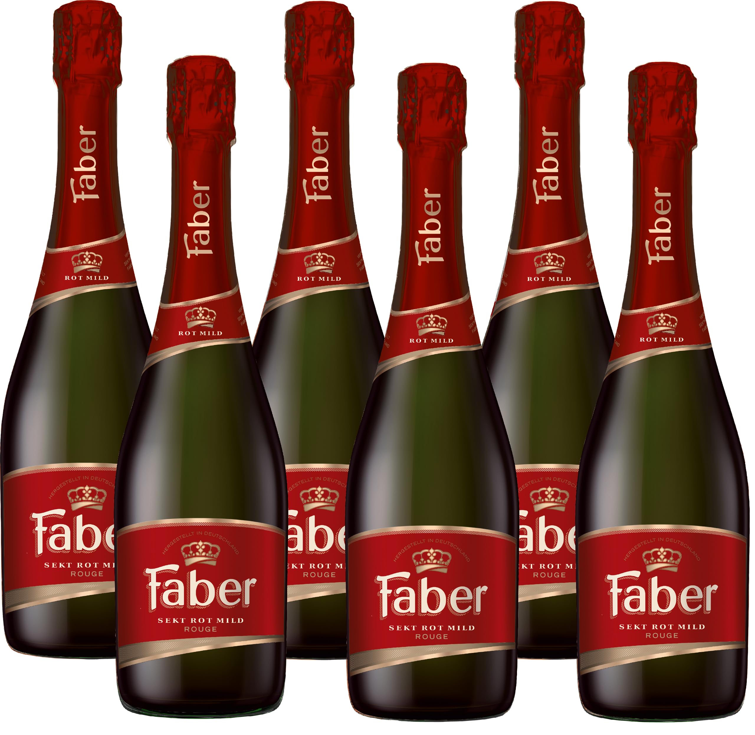Faber Sekt rot mild (6 x 0,75 l)