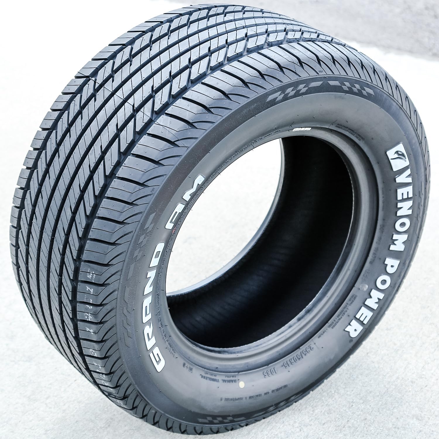 Set of 2 (TWO) Venom Power Grand AM Truck/SUV All-Season Touring Radial Tires-295/50R15 295/50/15 295/50-15 108S Load Range SL 4-Ply RWL Raised White Letters