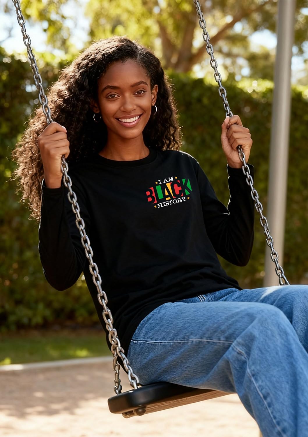 Black History Month Shirt for Women Black History Long Sleeve Shirts Juneteenth Graphic T Shirt Funny Quote Tops - Image 3