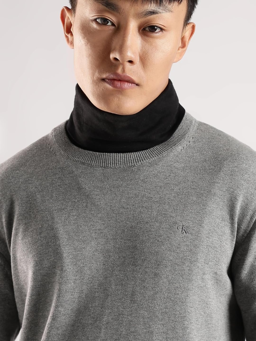 Calvin Klein Men's Knit Campus Crew Neck Cotton CK Golf Sweater
