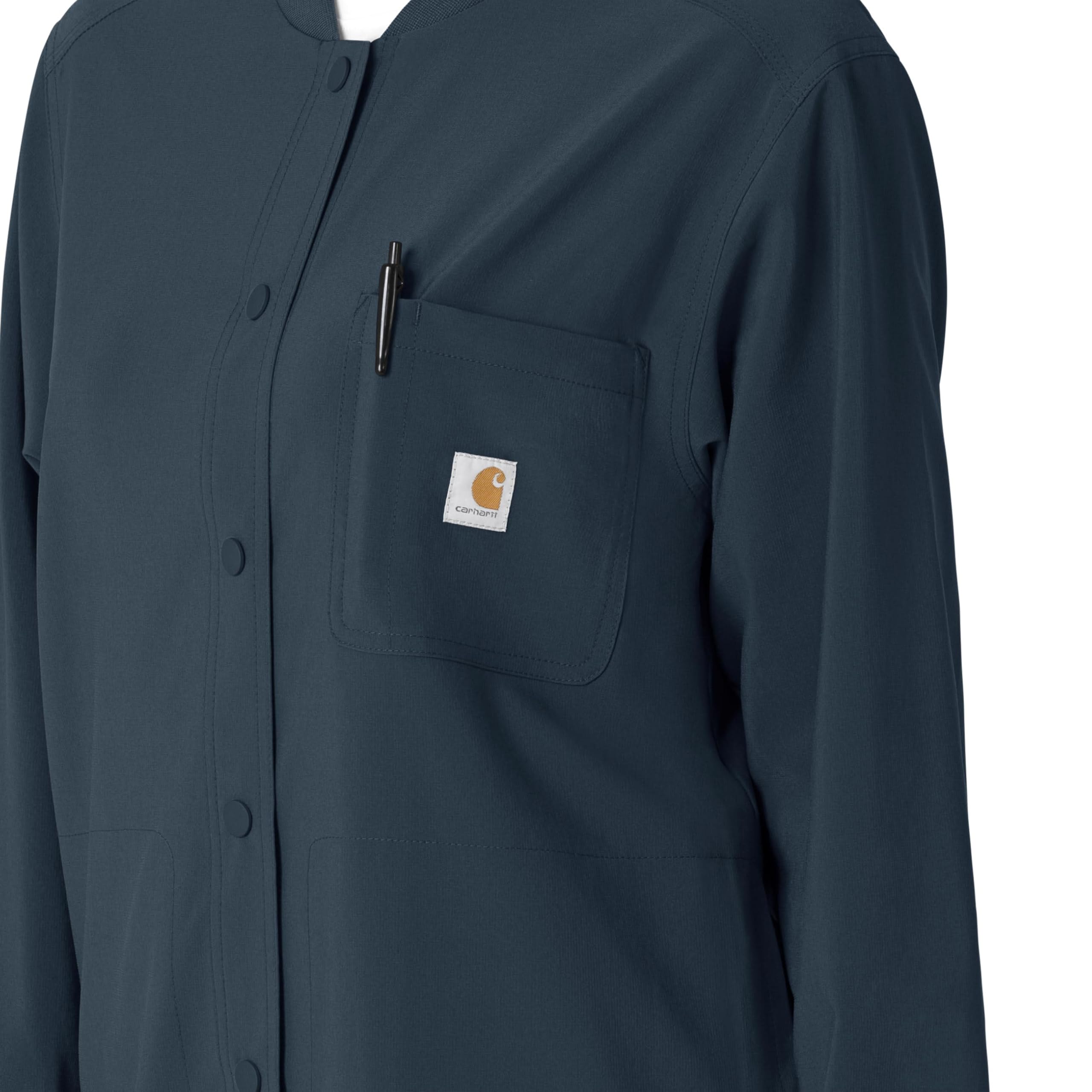 Carhartt Force Cross-Flex Women's Shirt Jacket - Navy, S