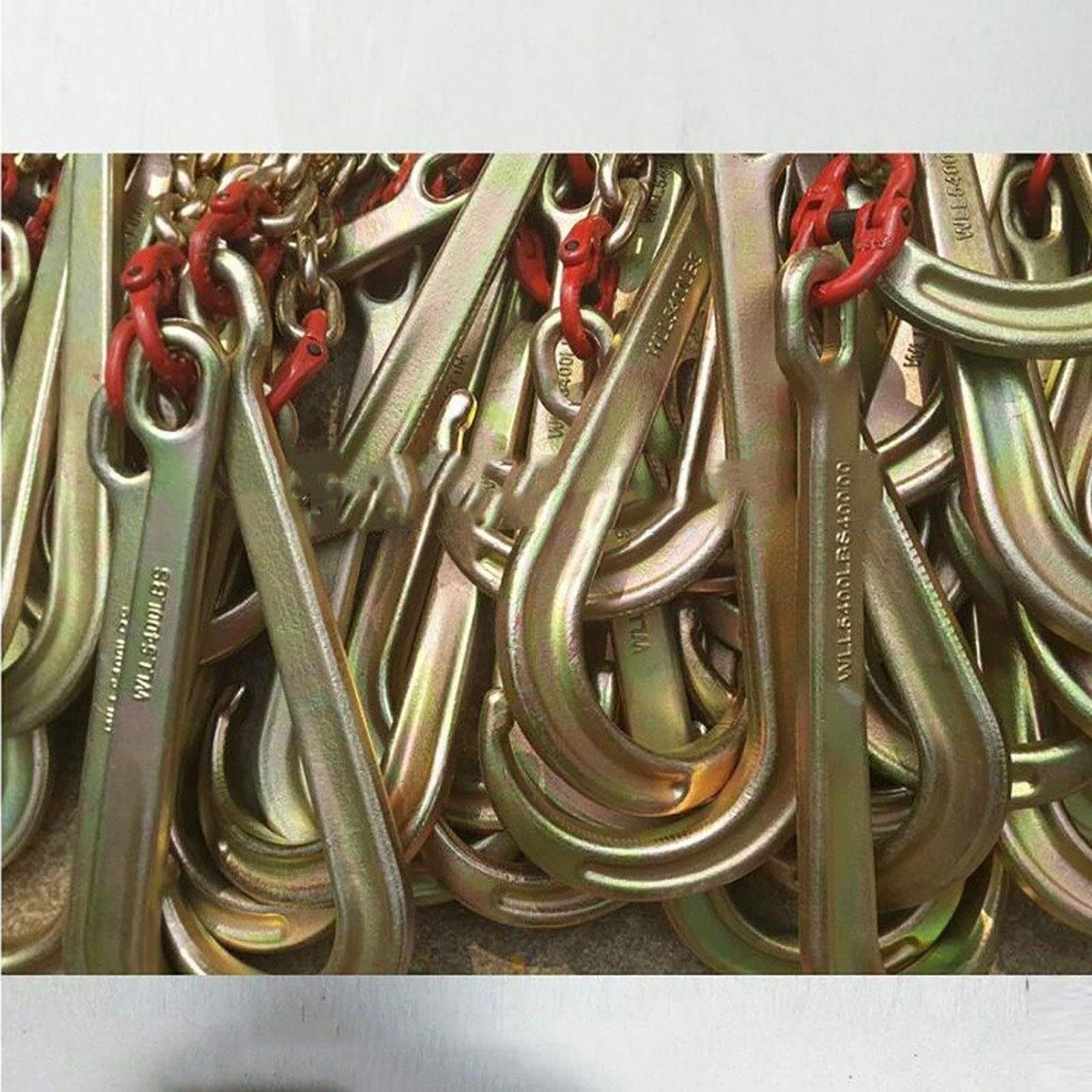 Ostacolo Auto Catena di Traino per Trasporto 4T/5T, Ganci di Traino J - Catene di Trasporto Zincate, Briglie A Catena E Ganci di Presa | 4TSingle hook