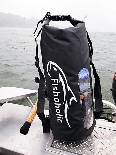 Miniatura 3 de Fishoholic Dry Bag - Bolsas impermeables para engranajes  Caja fuerte para fallos, hecha resistente y duradera para kayak, barco, pesca, senderismo,