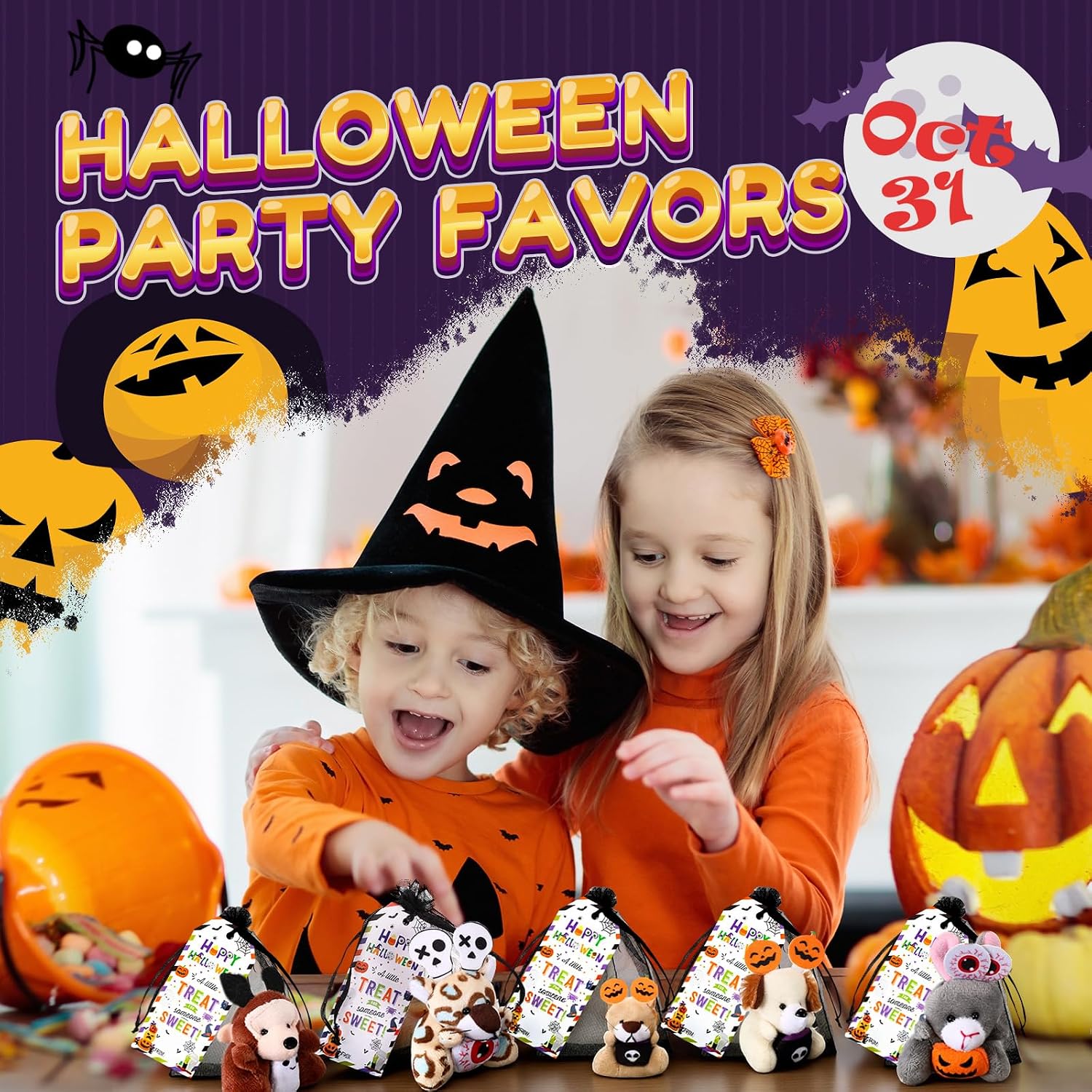 Sosation 36 Pcs Halloween Mini Stuffed Animals Small Plush Toys Bulk image 2