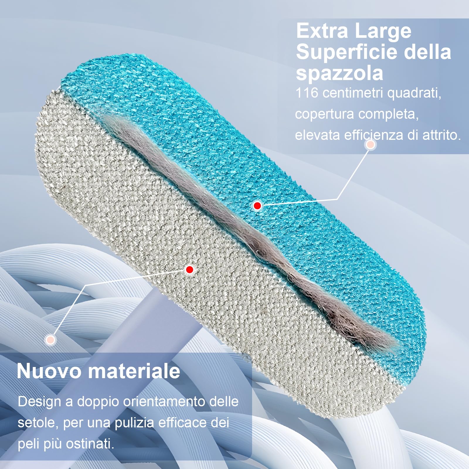 Set di spazzole per la rimozione dei peli di Animali Domestici 4 in 1 con Asta di prolunga per la rimozione dei peli di Cani e Gatti, riutilizzabili, Invece di Rotolo di Pelucchi, per divani,