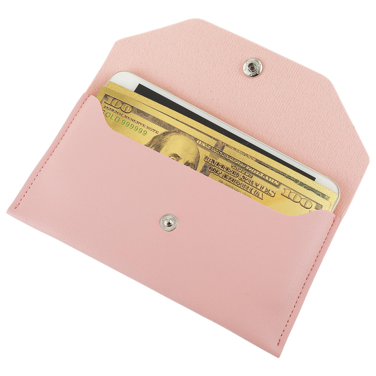 Mabor Geldbörse Damen Klein PU-Leder Geldbeutel Damen Rosa Geldbörse Lang Wallet for Women für Einkaufen Reisen Handy Aufbewahrung,Kein Falten Banknoten Nötig(17,5cm)