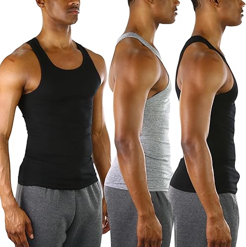 Miniatura 5 de ToBeInStyle Paquete económico para hombre de cuello redondo sin mangas A-Shirts