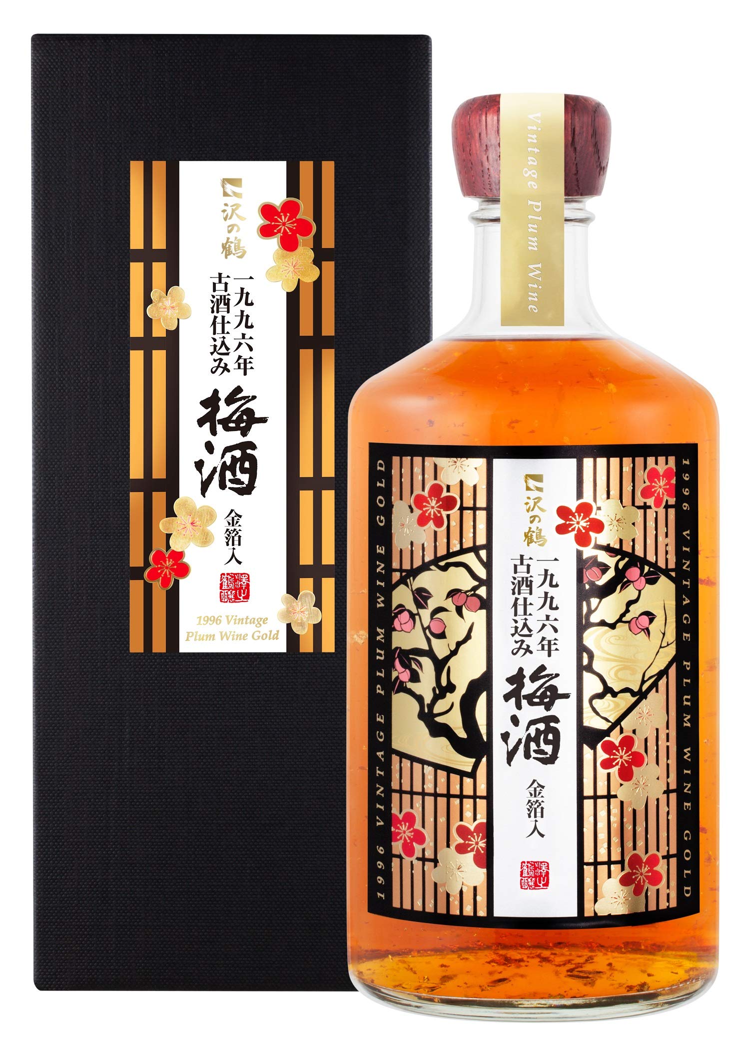 Amazon.co.jp: 沢の鶴 1996年 古酒仕込み梅酒[金箔入] [ 720ml