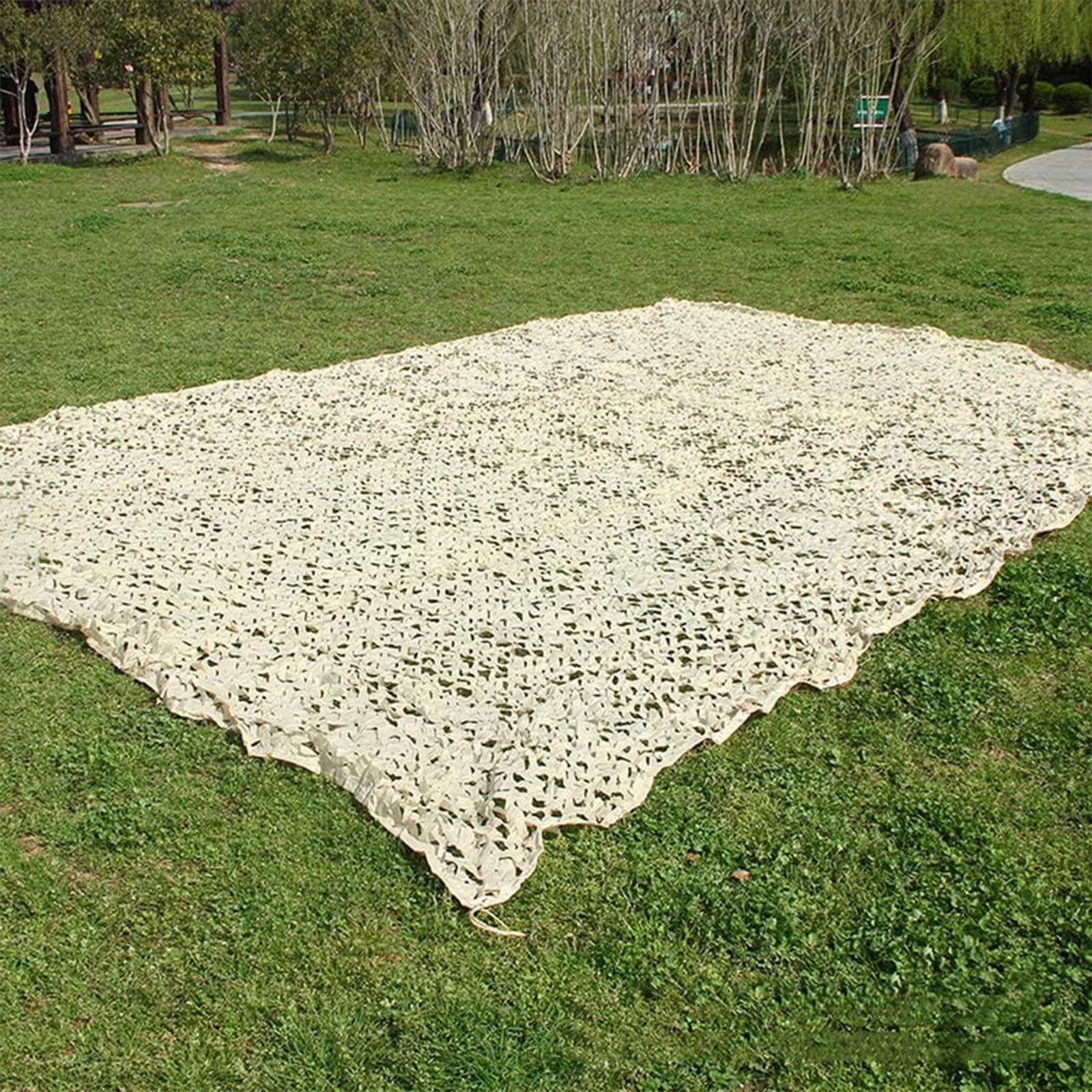Rete Mimetica Beige, 4x8m Camouflage Tela Netto di Oxford, Rete Ombreggiante per Esterni, Adatto per decorazioni di feste, fotografia, caccia, campeggio, protezione solare