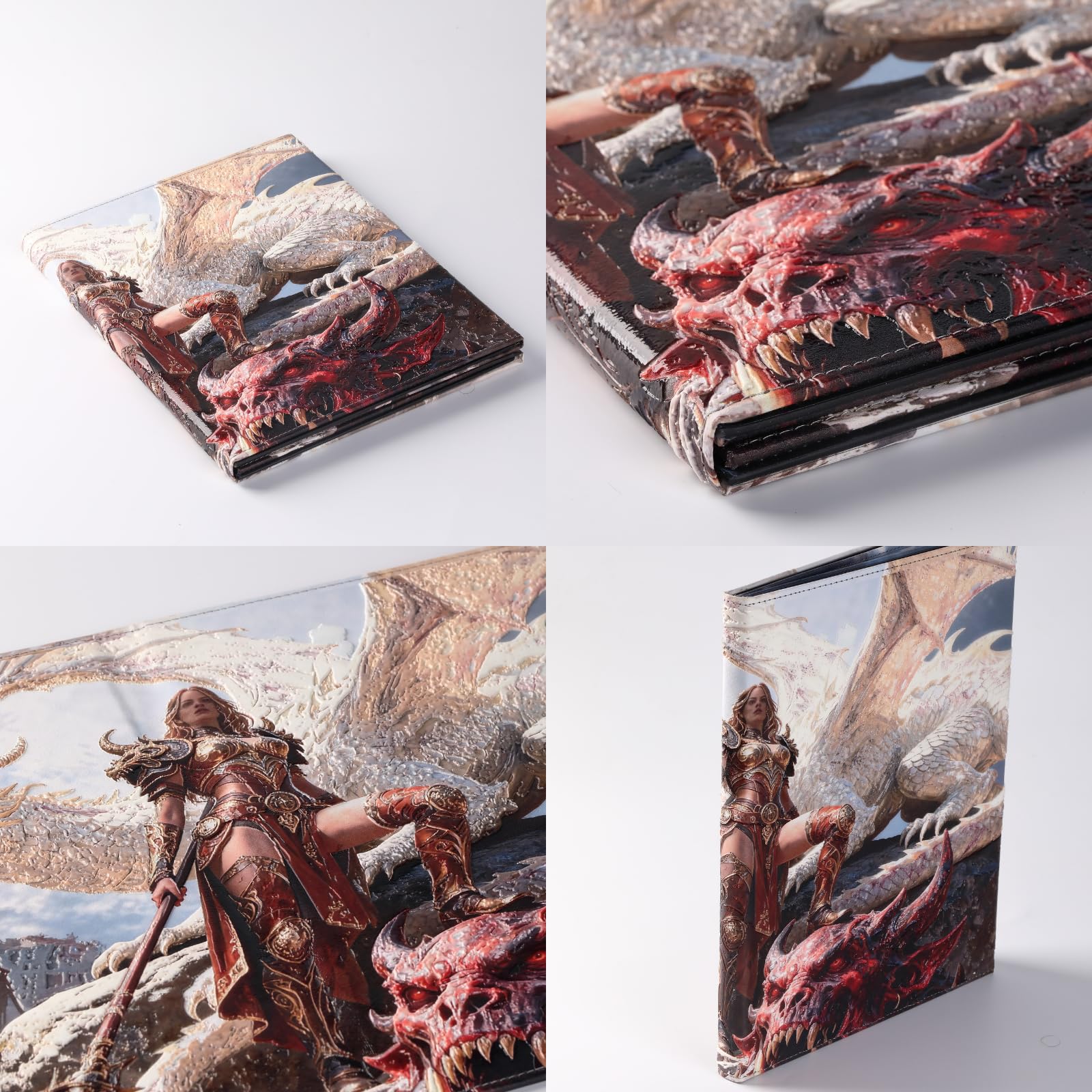 DND 5e DM ekran 8-panelowy sztuczna skóra deluxe z kołyszącymi się kieszeniami na mokro i Dungeon Master Cheat Sheets Dungeons and Dragons GM Terrain Accessories D&D prezent dla mistrzów gier TTRPG