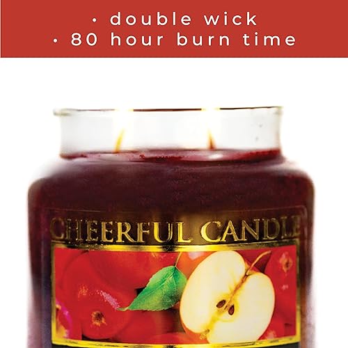 Miniatura 4 de A Cheerful Giver - Vela en tarro de vidrio perfumada Juicy Apple (16 onzas) con tapa y fragancia fiel a la vida, fabricada en Estados Unidos