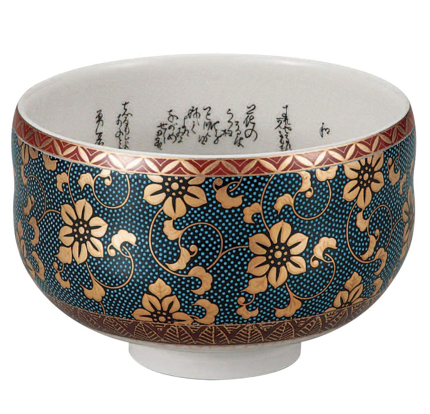 Amazon | 九谷焼 抹茶碗 青粒鉄仙 | 九谷焼 | 抹茶碗