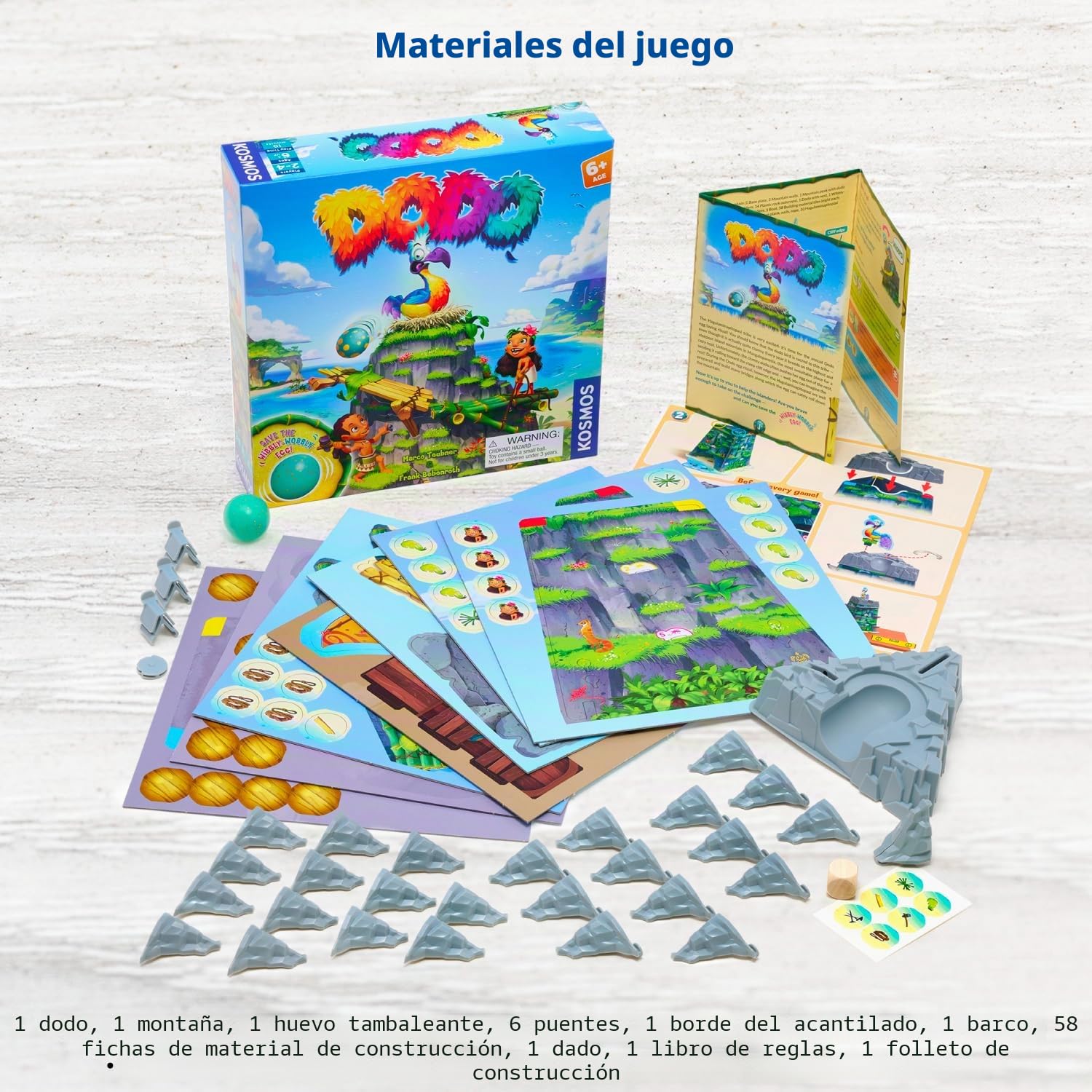 Thames & Kosmos DODO: Welcome to the Island Kingdom of Mangalopanesia, juego cooperativo, juegos familiares para noche de juegos, juegos divertidos para adultos y niños, para 2 a 4 jugadores, a partir