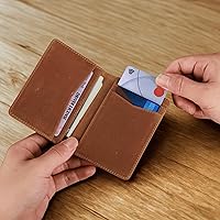 Vista 5 de Cartera delgada con bloqueo RFID para hombres Cartera delgada y plegable para tarjetas de crédito Cartera delgada para hombre Cartera minimalista