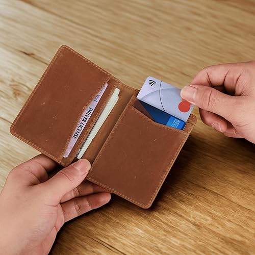 Miniatura 5 de Cartera delgada con bloqueo RFID para hombres Cartera delgada y plegable para tarjetas de crédito Cartera delgada para hombre Cartera minimalista