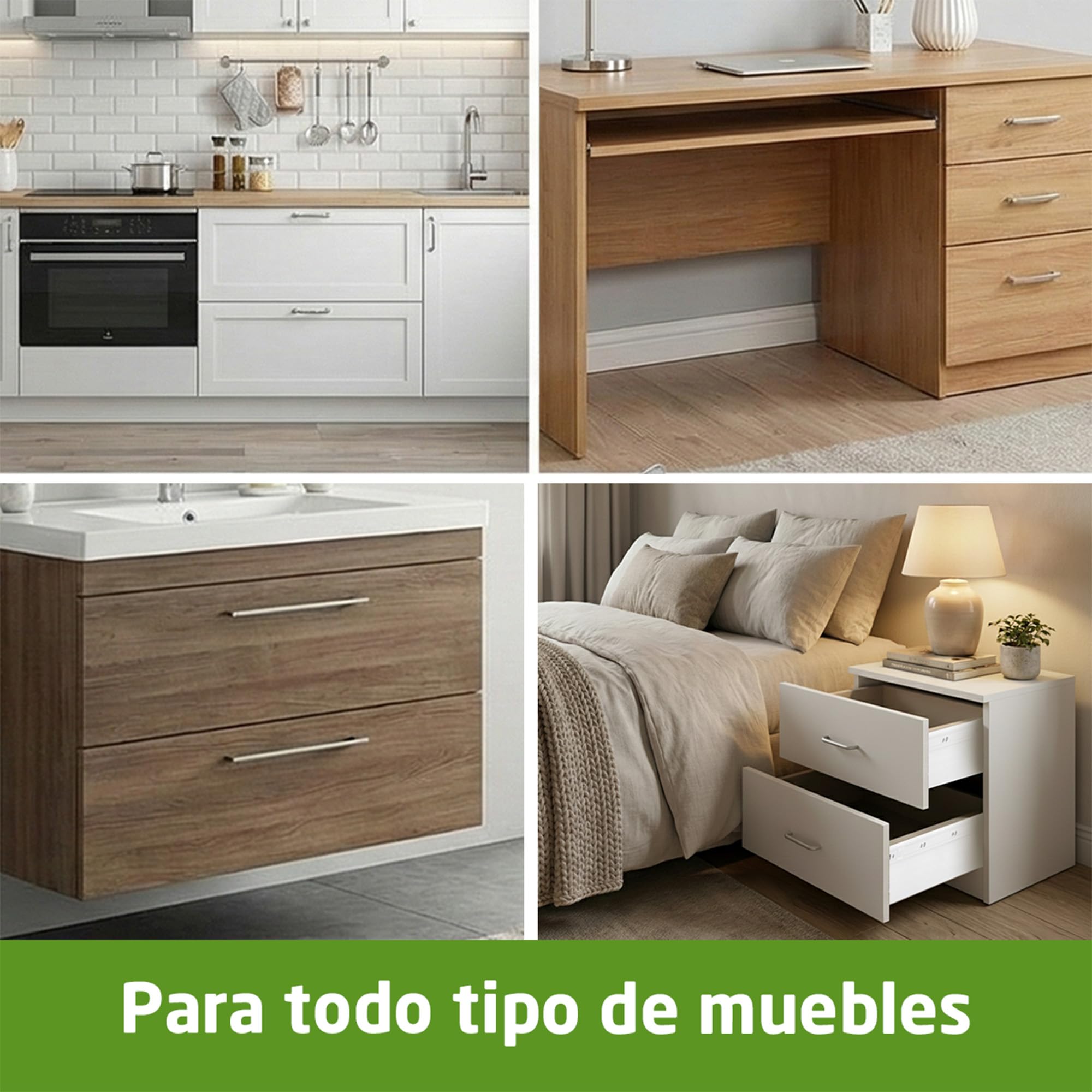 Amig - Juego de 2 guías Correderas Mod.41 de Acero Zincado para Cajones de Muebles, Cajoneras o Armarios - De Extracción Total con Autocierre - Resistencia de carga: 25 Kg/Par - Medidas: 400 mm