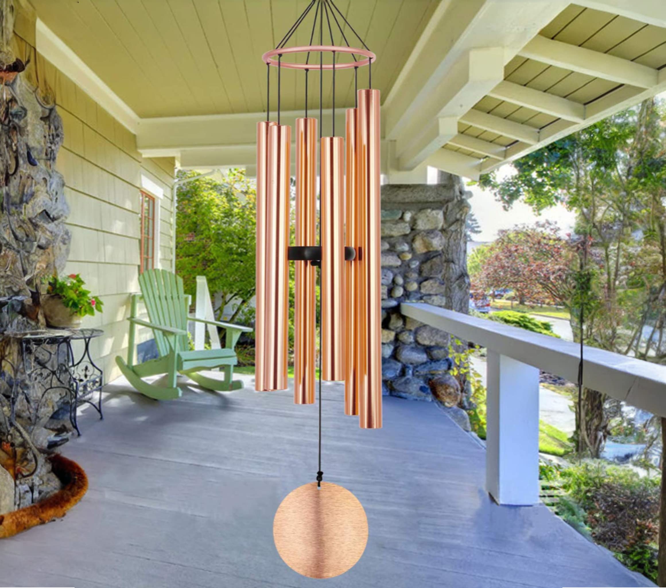 Himalayan Melody Aureole Tuned Wind Chime 6 Pipes Aluminum Rose Gold 28 inches Long Wind Chime Ideal Decoration Home, Balcony, Office and Garden Decor (B0BRMV319B) Amazon Price History, Amazon Price Tracker