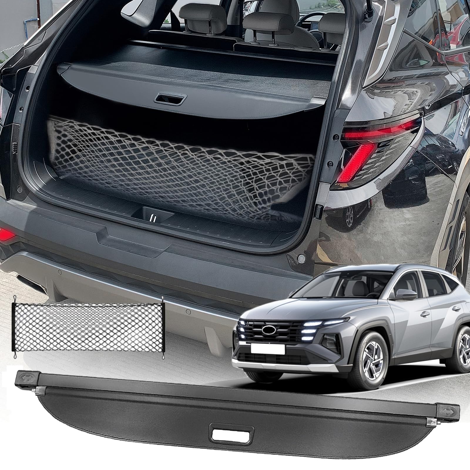 Cargo Cover and Net for Hyundai Tucson 2026 Accessories 2025-2022