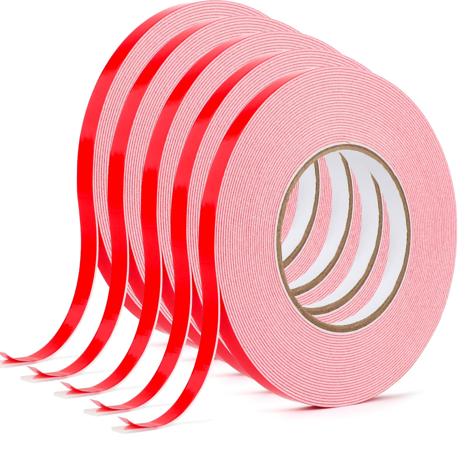 Double Sided Adhesive Foam Roll for Card Making,5 Rolls Craft Foam Tape for adding slightest amount of pop for all of your paper crafting projects.shaker card 0.39inch x 32 Feet,1mm Thickness