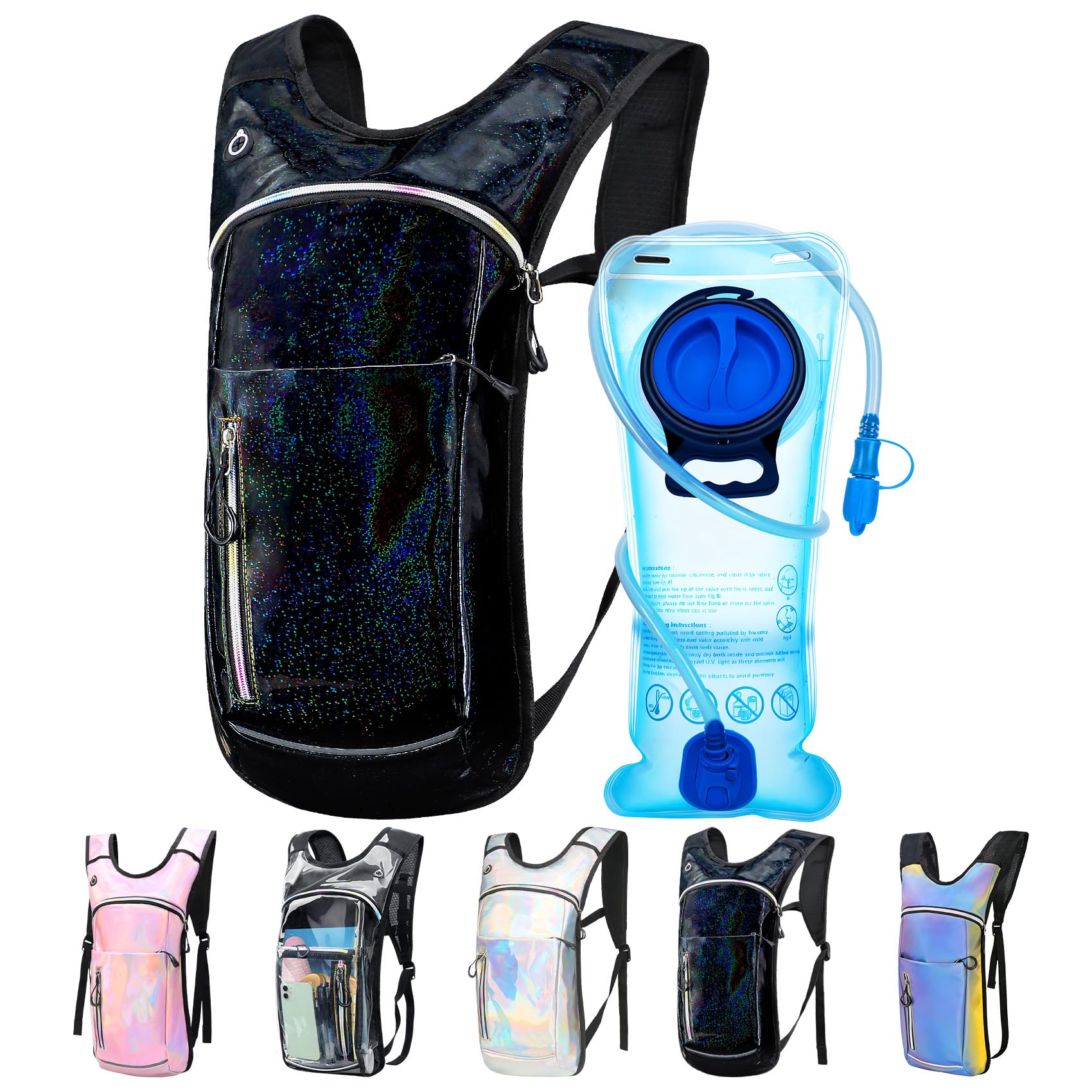 CTSAYCTL Hydration Backpack,Water Backpack with 2L Water Bladder,Festival Essential-Rave Hydration Pack,Lightweight Insulation Hydropack for Outdoor,Hiking,Running,Biking,Music Festival for Men Women : Sports & Outdoors
