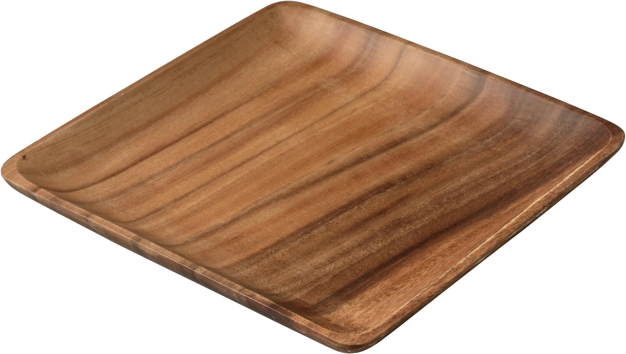 Natchez Wood Square Plate 25cm