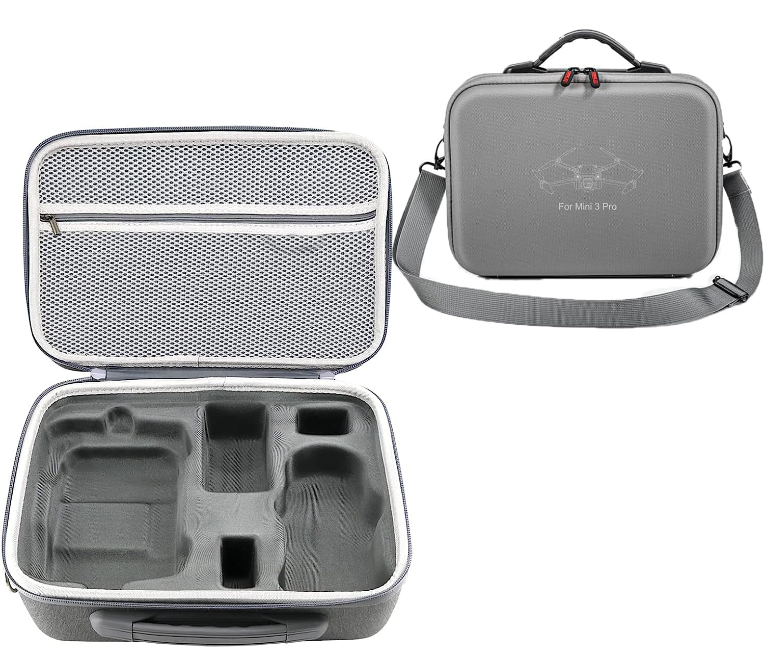 Carrying Case Compatible for DJI Mini 3 Pro Storage Bag Hard Shell Travel Case Compatible with DJI Mini 3 Pro Drone and Accessories with Shoulder Strap