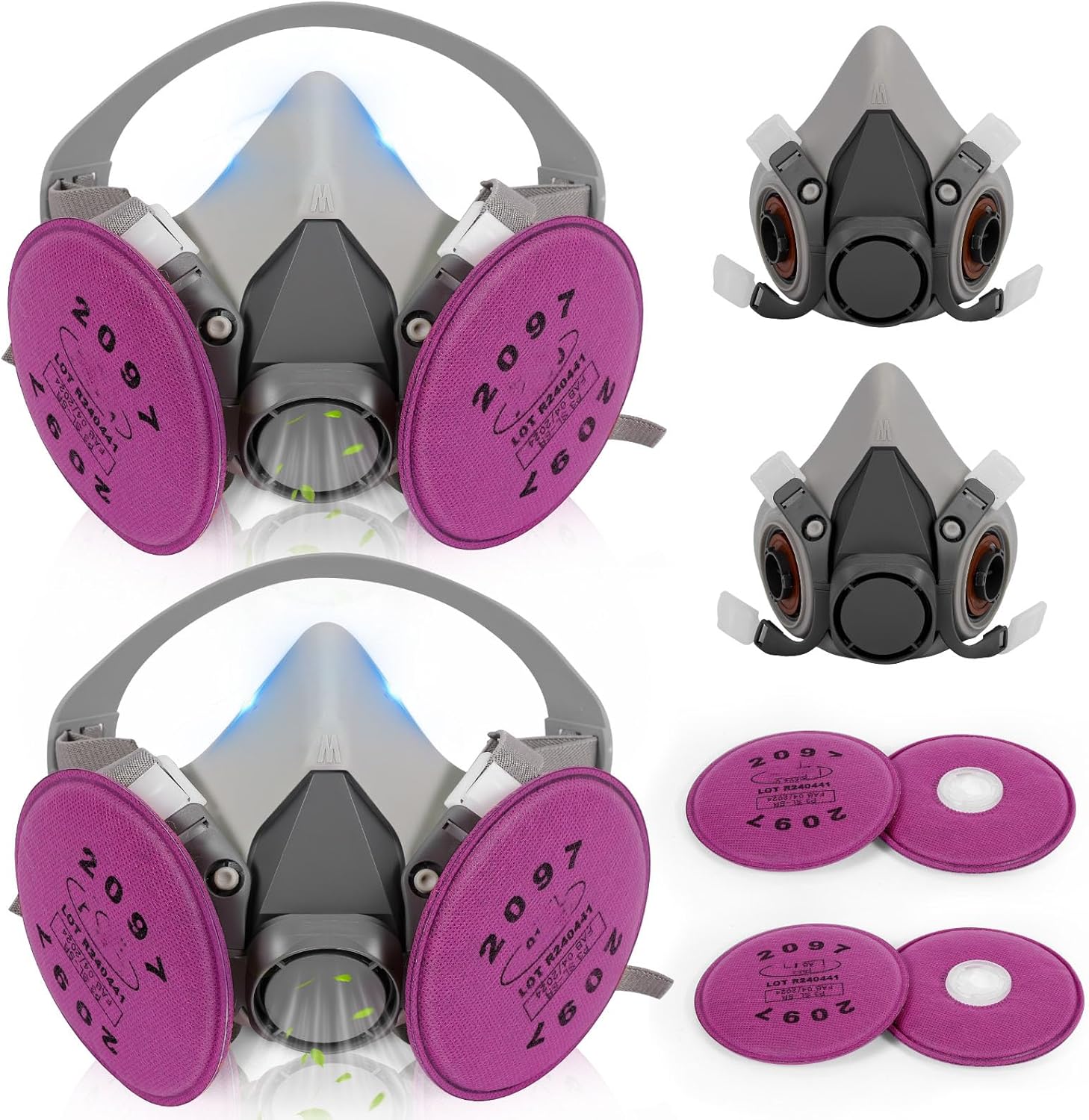 Product image of Respirator Mask with Filters - Reusable Gas Mask Against Organic Vapor Formaldehyde for Chemicals Spray Paint