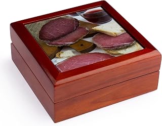 3dRose Lonza, Pork loin, cured ham, Tuscan cuisine, Italy - LI11 NTO0048 - Nico Tondini, Jewelry Box jb-140044-1