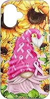 Vista 1 de Funny Breast Cancer Sunflower For Women Cute Pink Gnome Case for iPhone 16