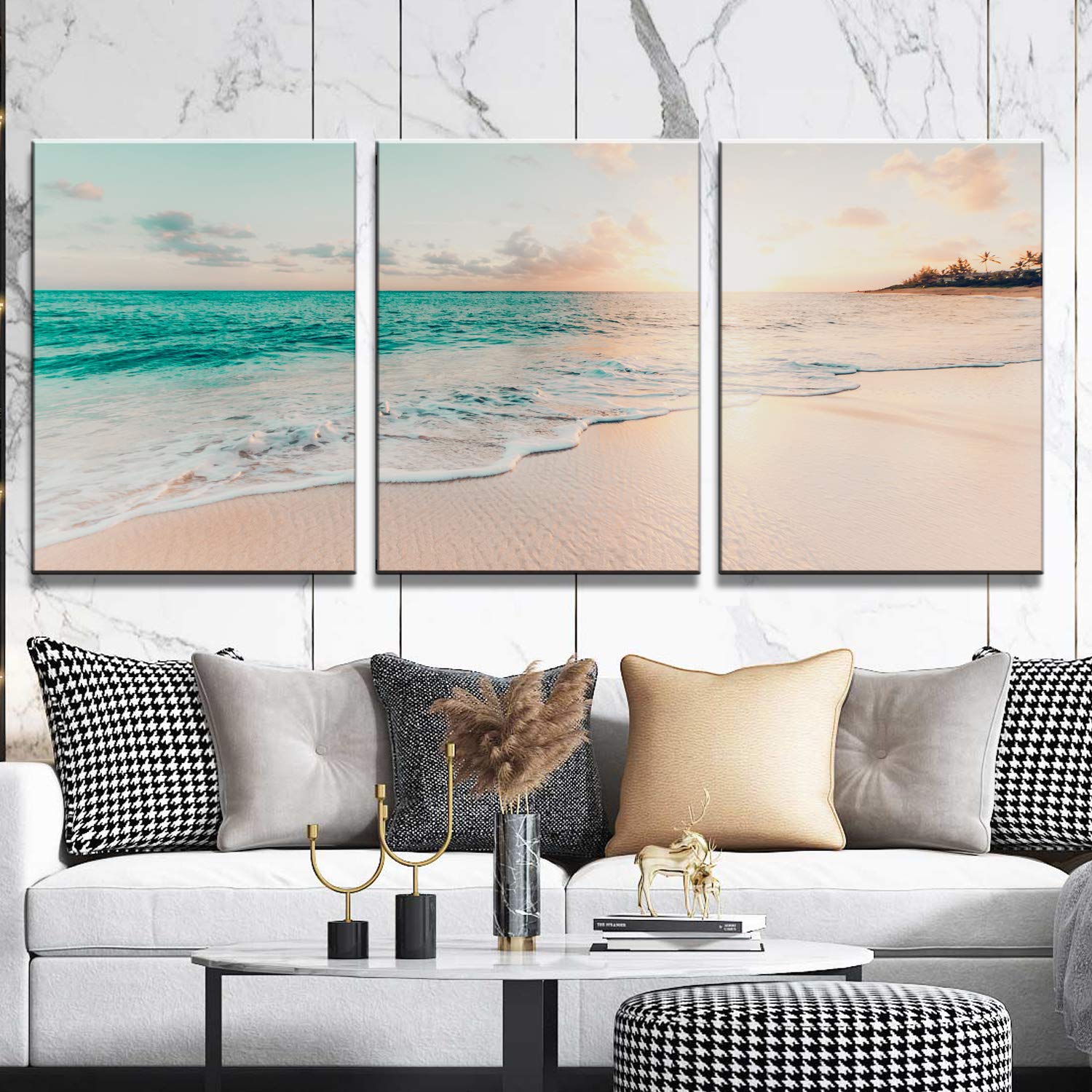 Amazon.co.jp: アートパネル 夕日の 海 絵画 特大 ポスタービーチ