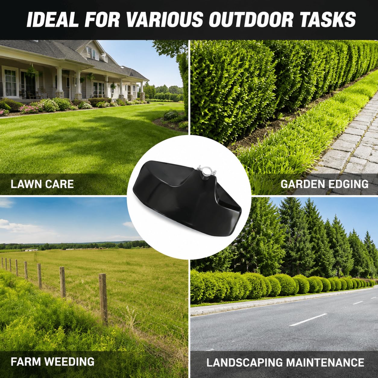 Pare-Débris Débroussailleuse pour Makita EM3400 2014–2026,Protection Large Collier Métal Déflecteur d’Herbe Et Pierres Coupe-Bordures,Large Wide Coverage Debris Shield