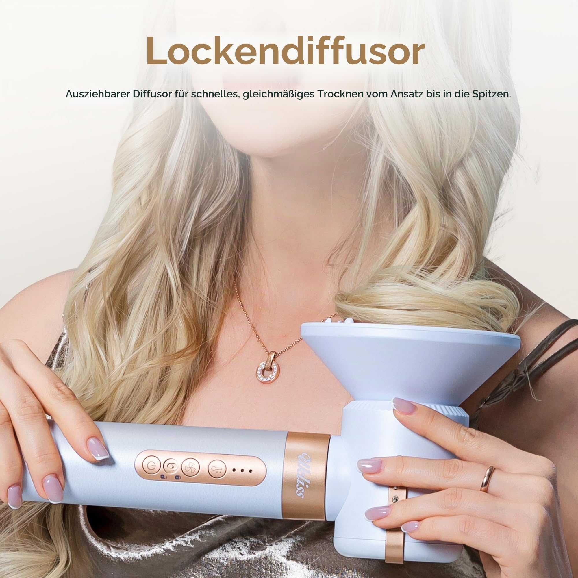 UKLISS Hairstyler 7 in 1 - Pro Airstyler & Hair Styler Set | Föhn High Speed 110,000RPM, Airbrush Lockenstab, Föhnbürste, Rundbürstenföhn, Warmluftbürste | Geschenk Set für Frauen