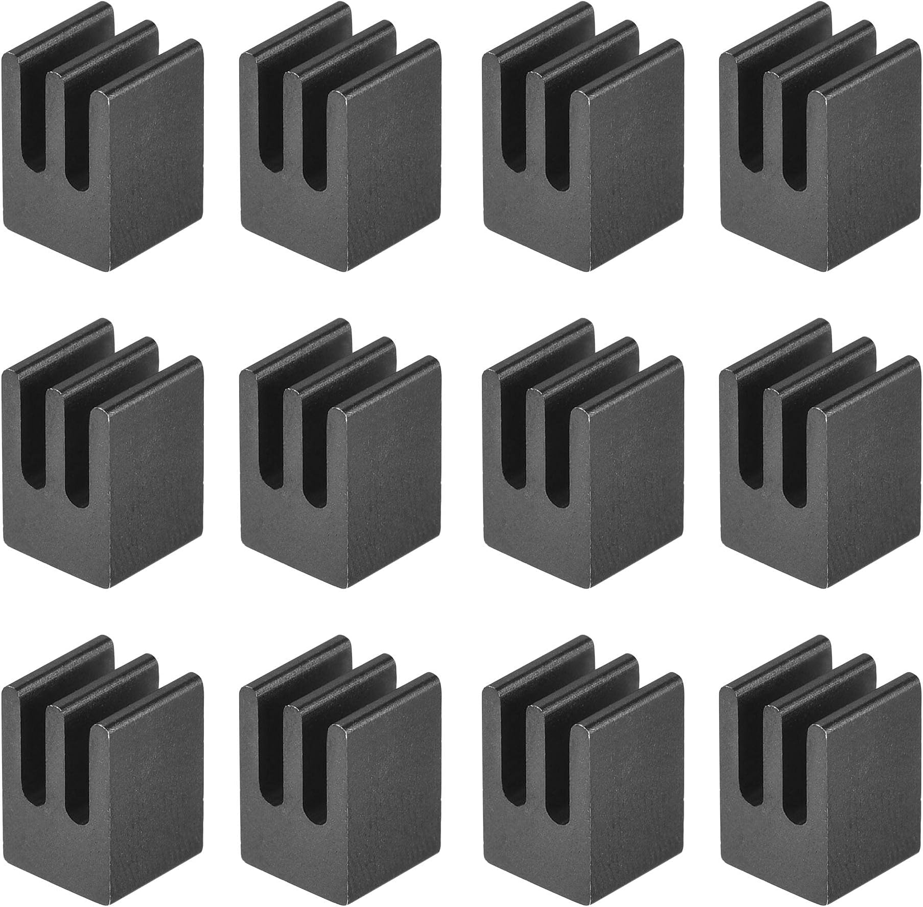 uxcell 7x7x10mm Aluminum Heatsink Electronics Cooler for MOS IC Chip Black 12 Pcs