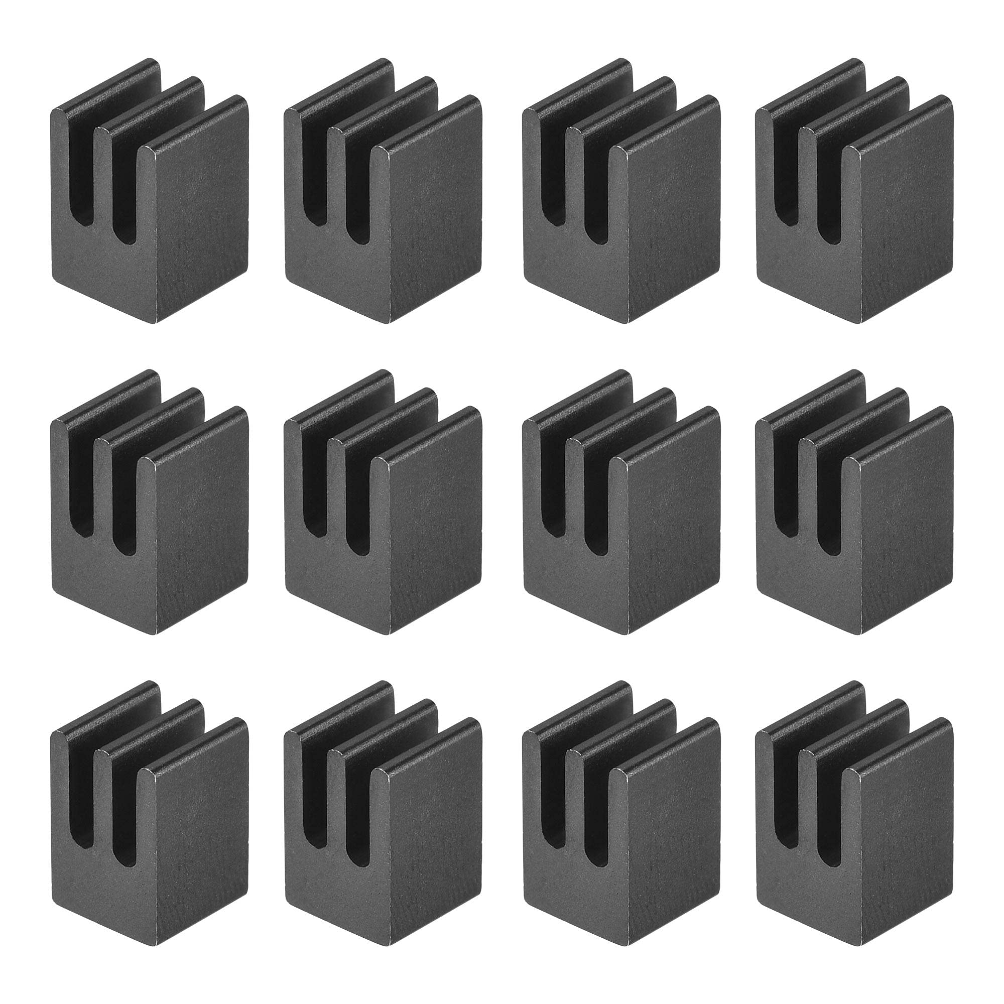 uxcell 7x7x10mm Aluminum Heatsink Electronics Cooler for MOS IC Chip Black 12 Pcs
