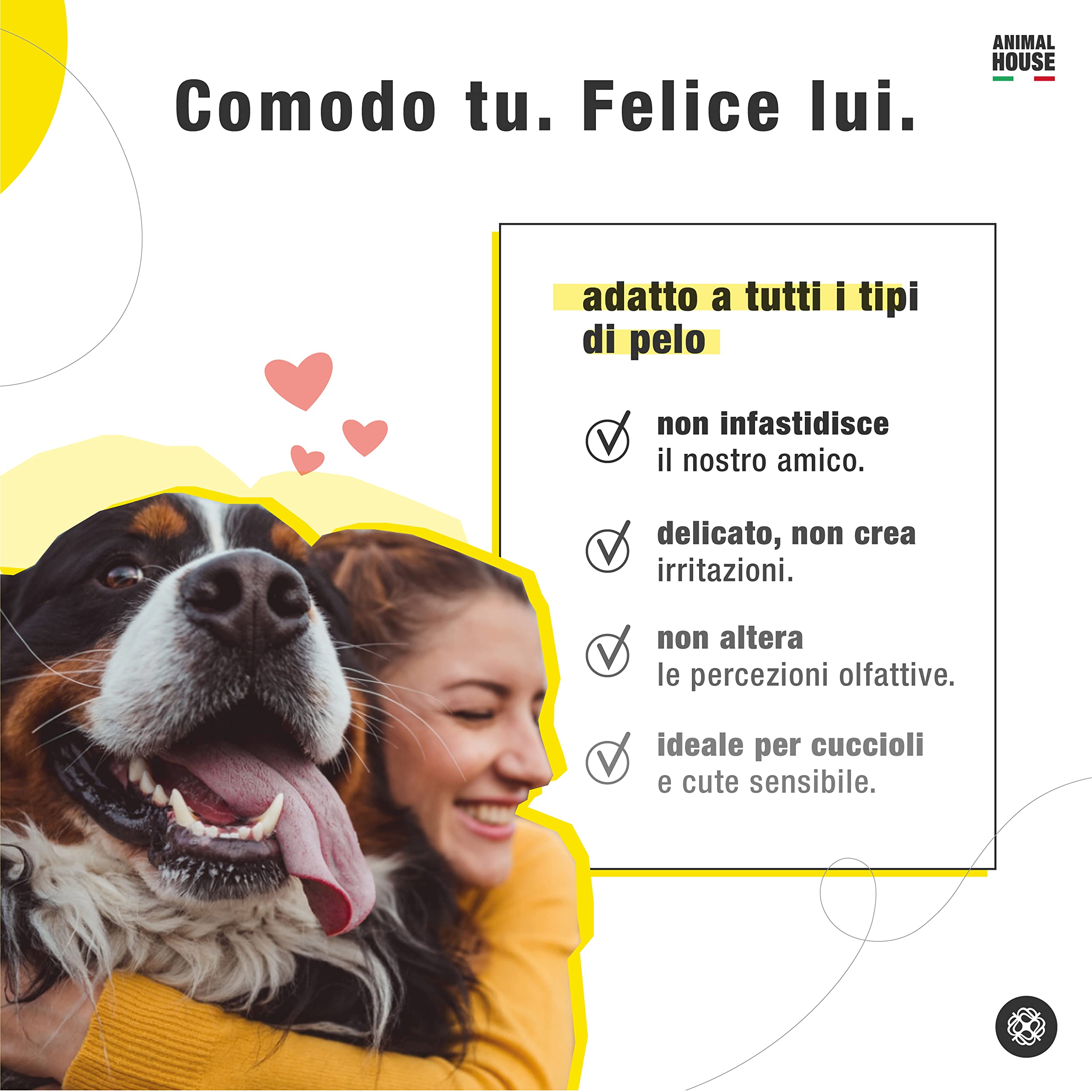 ANIMAL HOUSE - Shampoo Secco Mousse - Ipoallergenico - Adatto a tutte le razze - Privo di Agenti Chimici - Made in Italy - Nutriente - Naturale - (Aloe Vera)