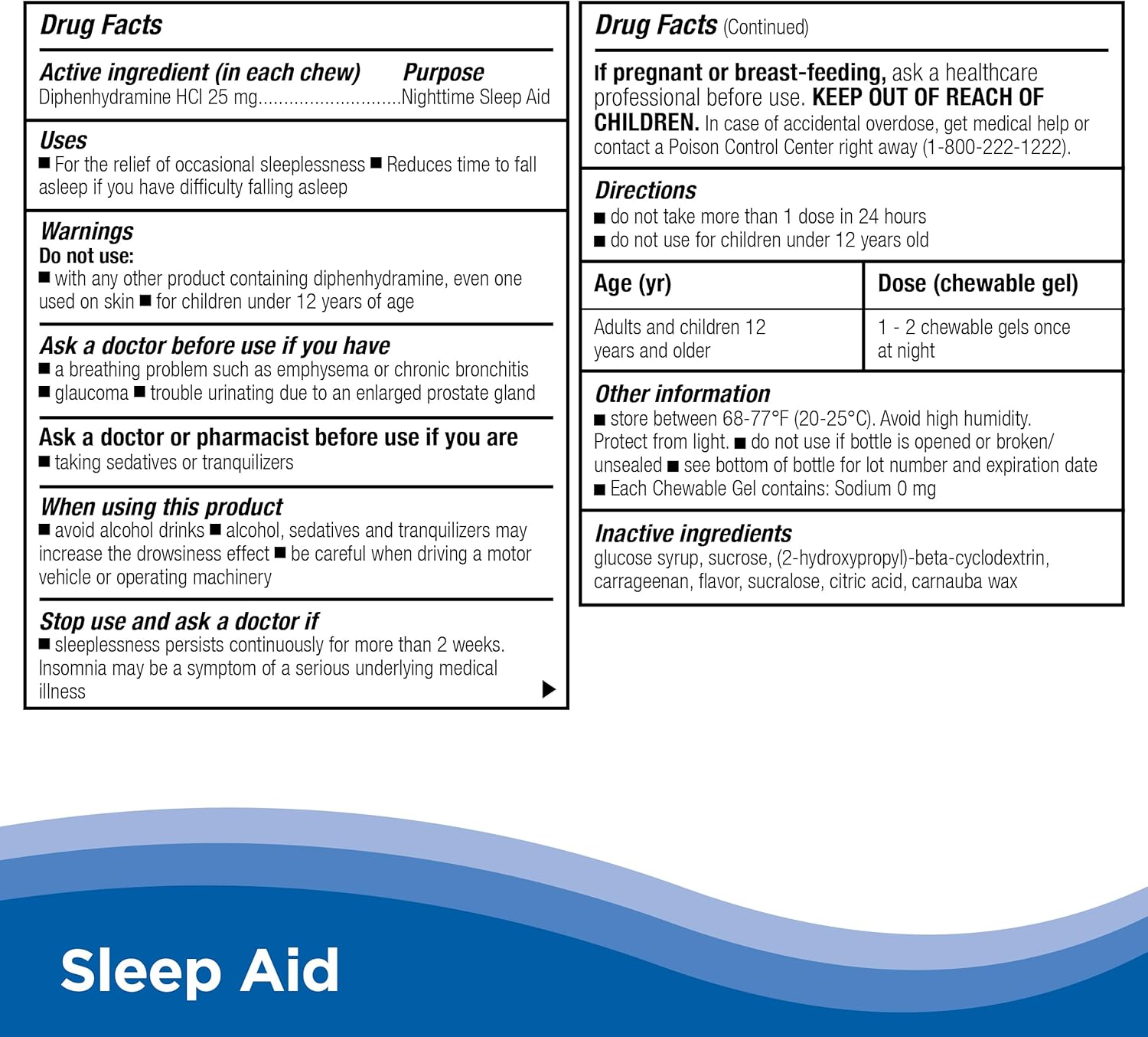 CalmCo Adult Sleep Aid Gummy Bites - Non-Habit Forming Sleep Support with Diphenhydramine HCl 25 mg, Easy-to-Chew Nighttime Sleep Aid Gummies, Promotes Better Sleep, and Fall Asleep Faster, 20 Count - Image 5