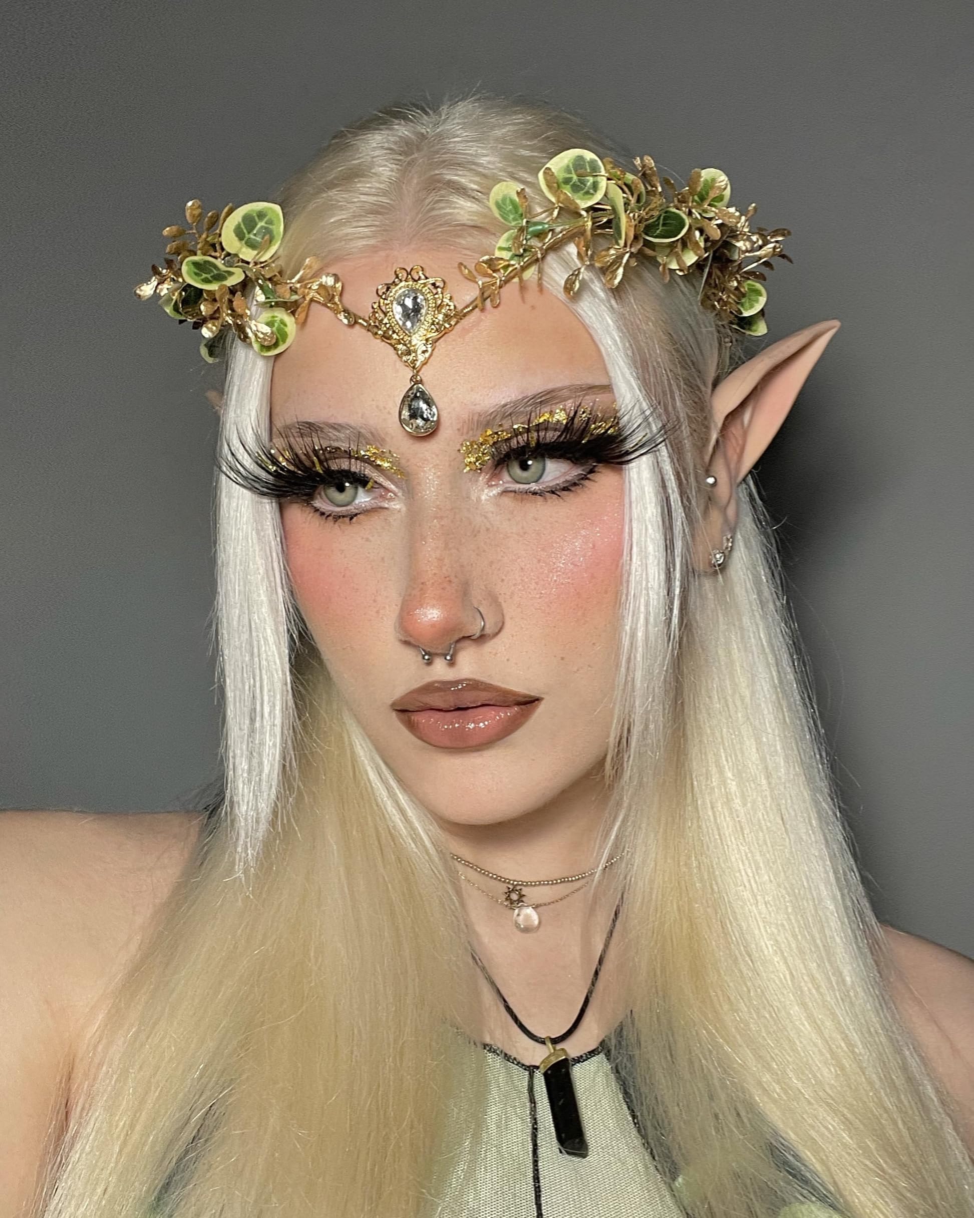 Amazon.com: MOSTORY Woodland Elf Crown Headpiece - Fairy  display picture 2