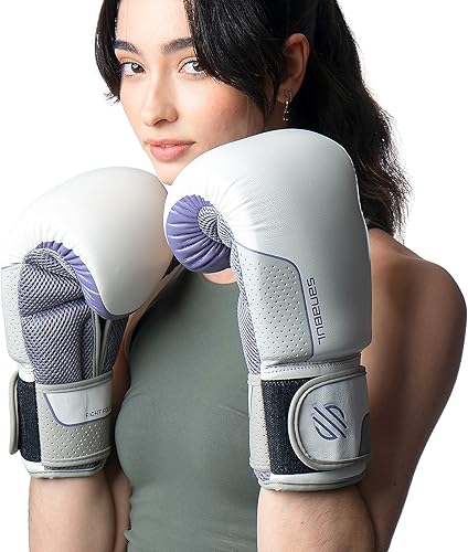 Miniatura 7 de Sanabul Guantes de Boxeo Hyperstrike para Mujeres, Guantes de Kickboxing MMA Muay Thai, Guantes de Entrenamiento de Boxeo Sparring, Guantes de Bolsa