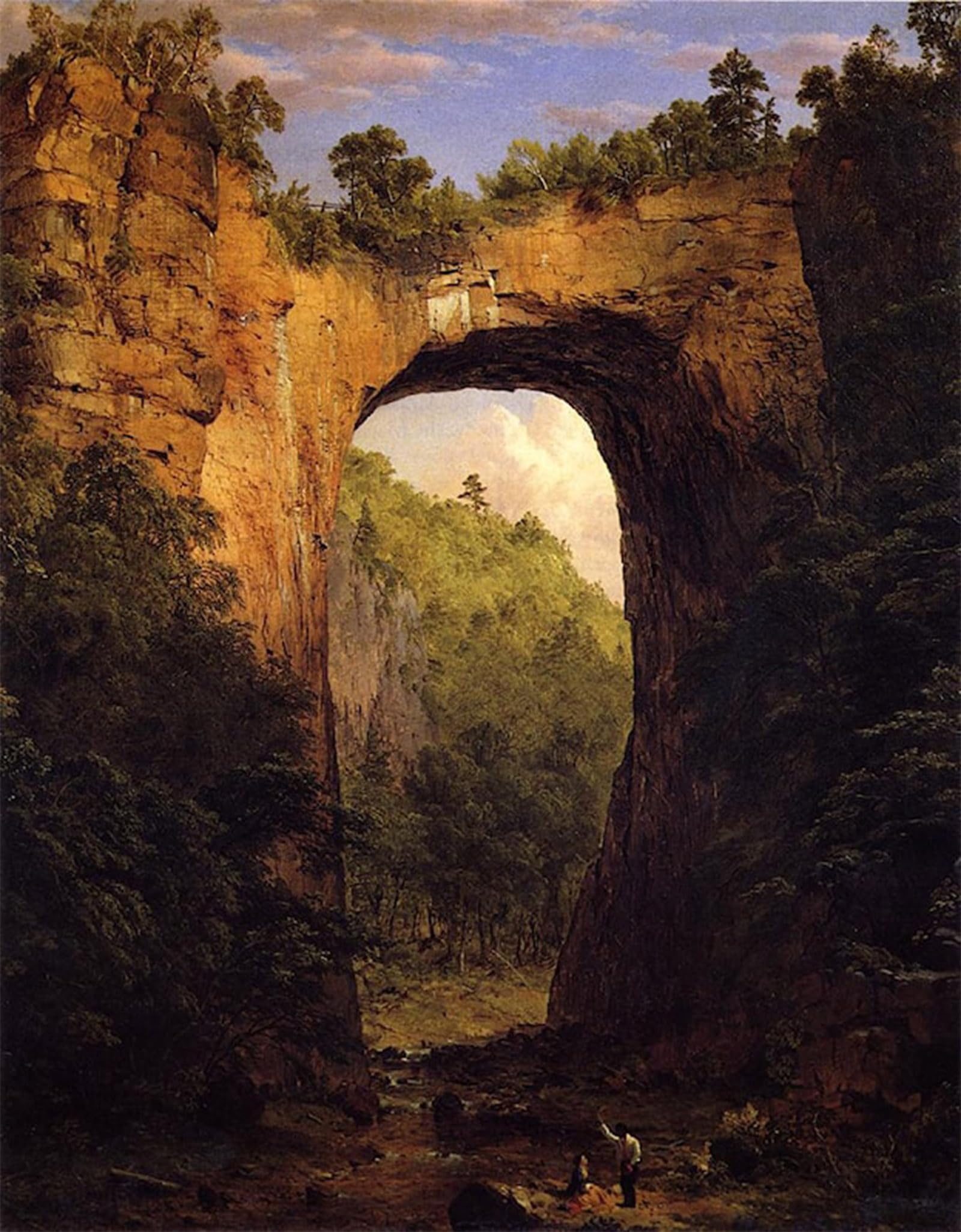 ARTXLXXBN Famous Painting Art Wall Decor Abstract Art Picture the Natural Bridge Virginia by Frederic Edwin Church Animal Pictures for Home Decor 60x90cm