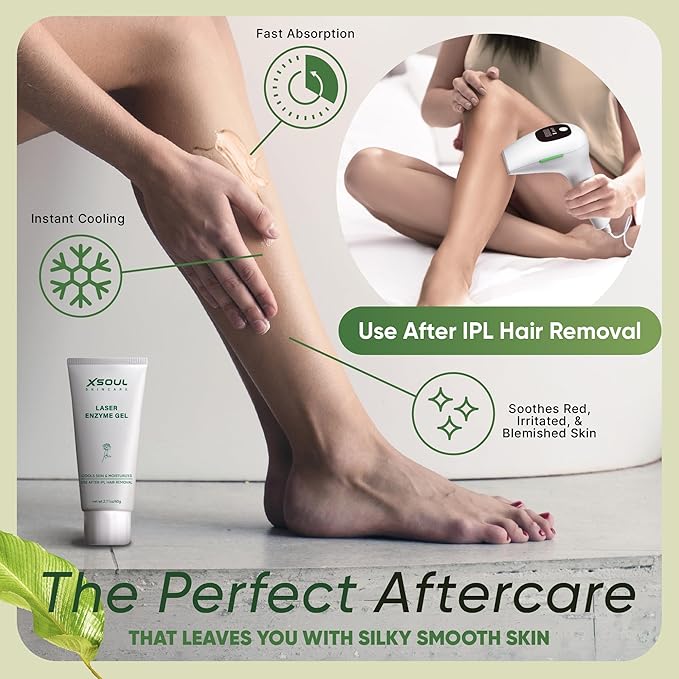 The Sophora Angustifolia extract in the gel helps to reduce inflammation and redness that may occur after laser hair removal. Additionally, the Rosa Rugosa Flower Oil extract adds moisture and nourishment to the skin, helping to restore its natural balance. These ingredients work together to provide a cooling and refreshing sensation to the skin, promoting comfort and faster healing after the laser treatment.