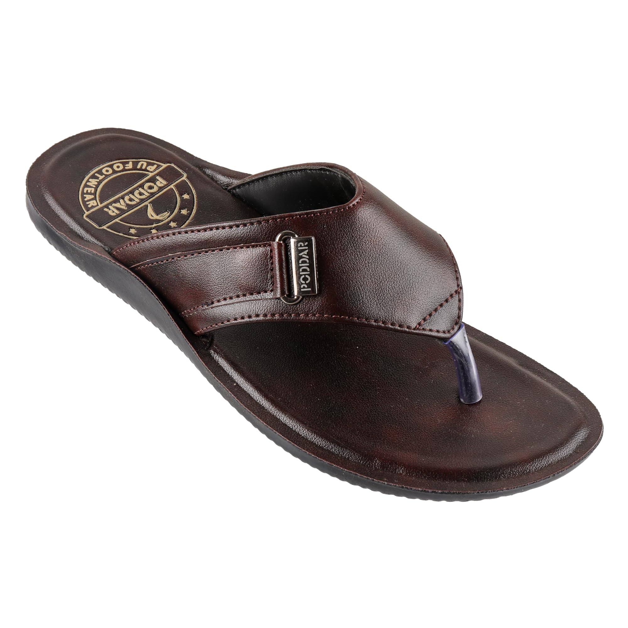 Poddar Mens Stylish Rexine Slipper With Cushioned Footbed For All Day Comfort - Durable, Comfortable and Versatile Footwear for Casual & Formal Occasions | Soft & Lightweight (B0DGXBNX1B) Amazon Price History, Amazon Price Tracker